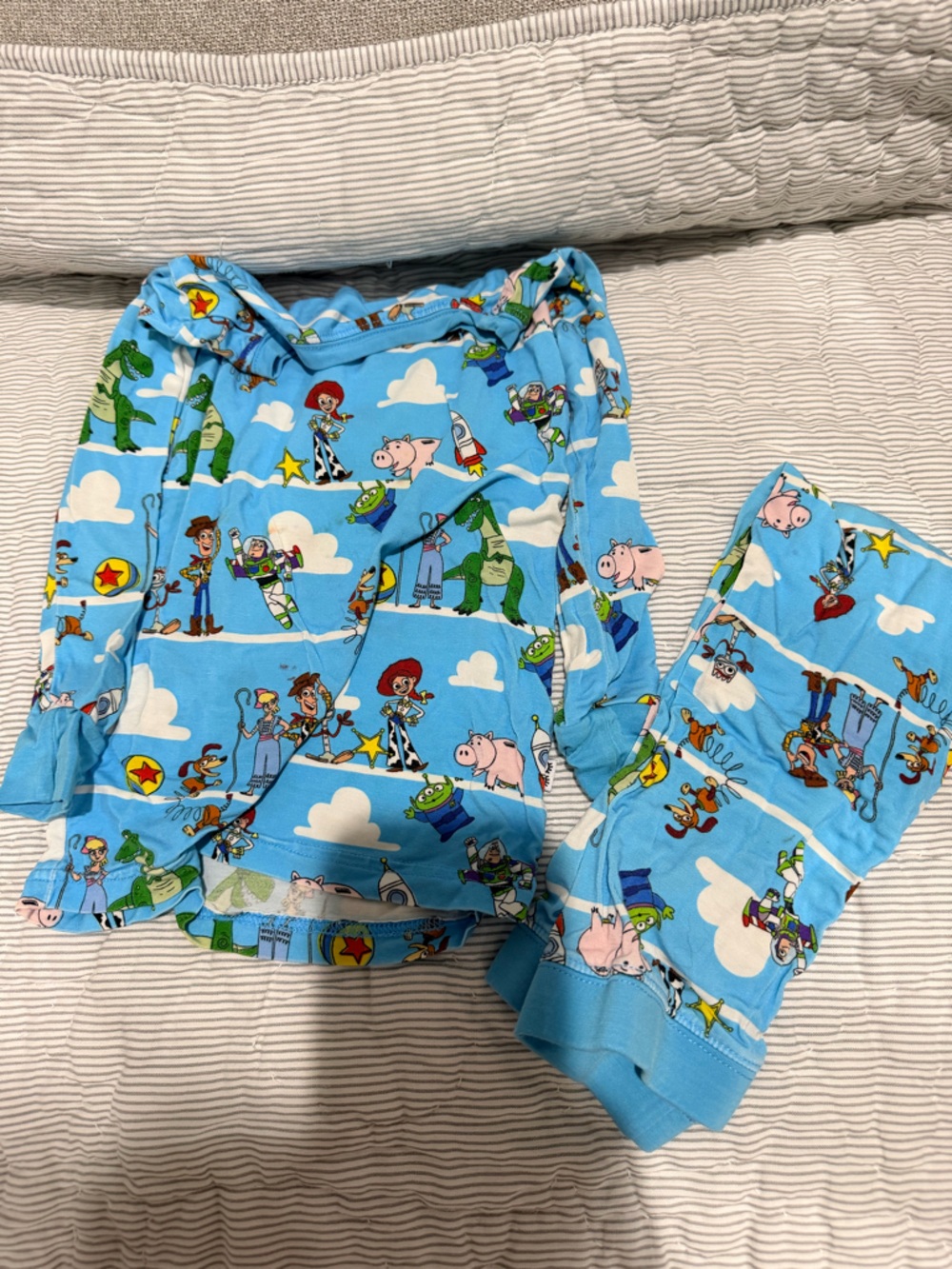 Disney Blue Kids Pajama Top with Character Print